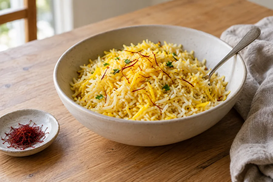 A simple saffron rice